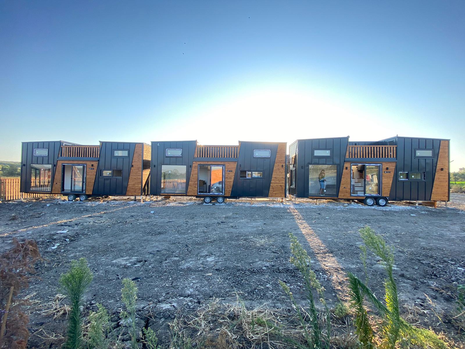 3'lü Teras Balkonlu Tiny House Projemiz